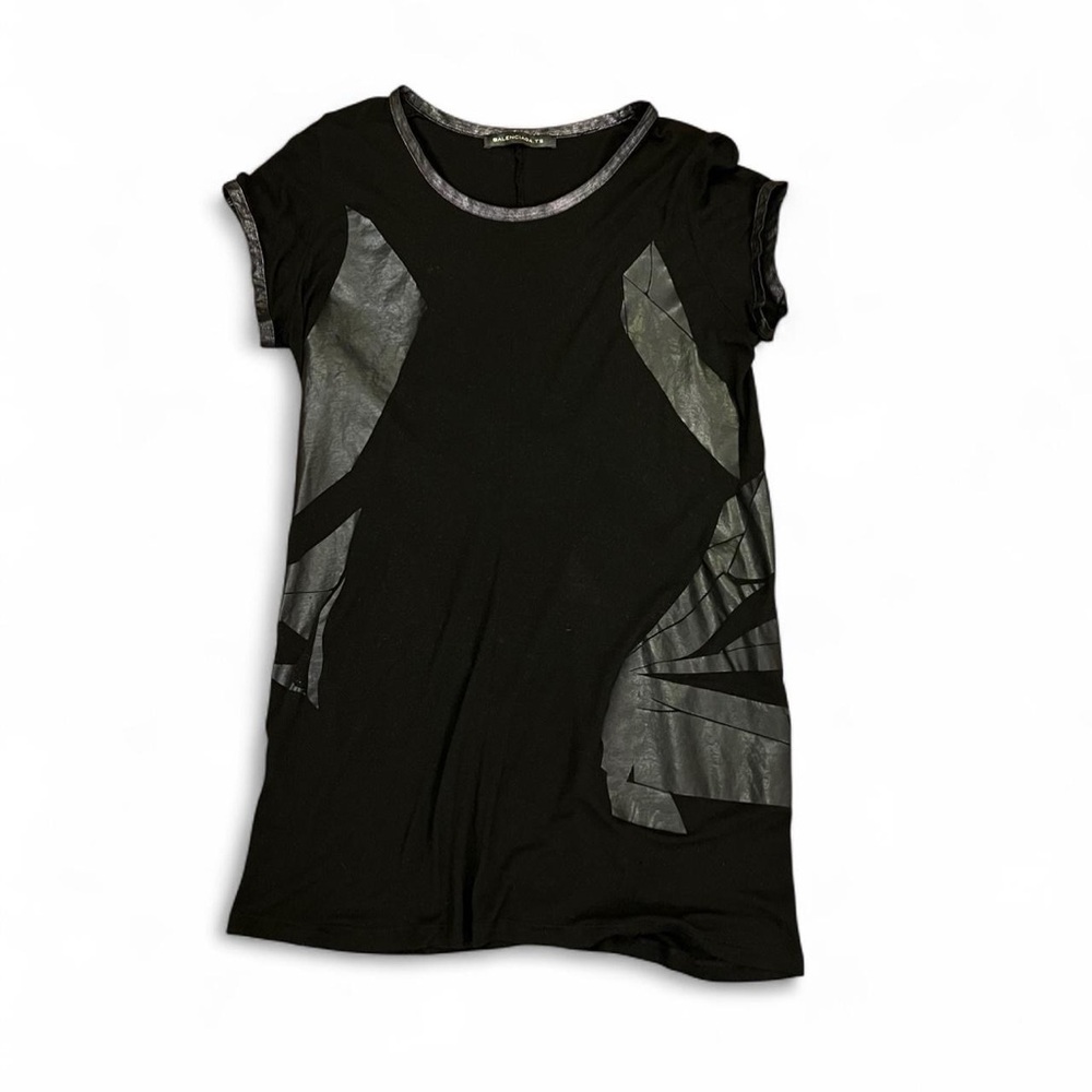 Balenciaga T’s 2008 black graphic t-shirt retro futuristic ghesquire vintage